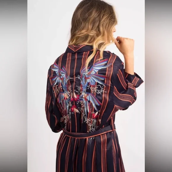 NWT! FP Free People Atrium Striped Duster Sz XS - Picture 2 of 14